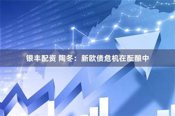 银丰配资 陶冬：新欧债危机在酝酿中