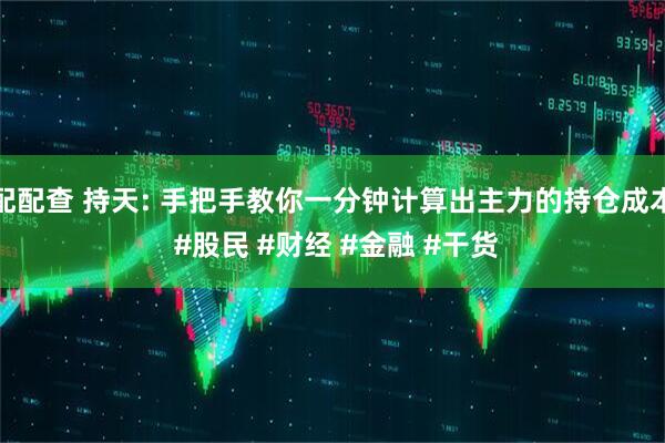 配配查 持天: 手把手教你一分钟计算出主力的持仓成本 #股民 #财经 #金融 #干货