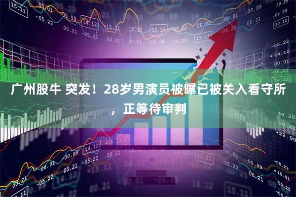 广州股牛 突发！28岁男演员被曝已被关入看守所，正等待审判